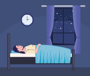 תמונה הממחישה שגרת ערב מומלצת לשיפור איכות השינה